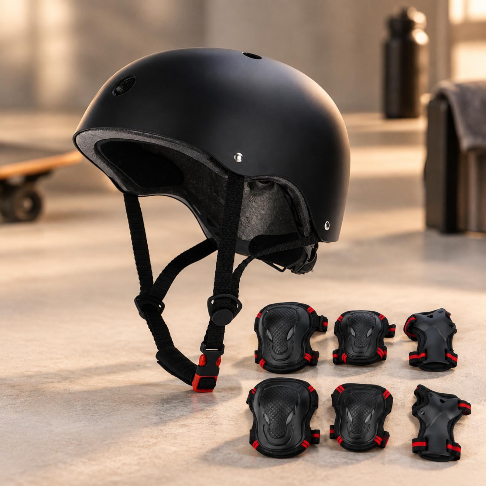ABS Hard Shell Skate Helmet wi - Scooter Helmet Set ulasan dan harga