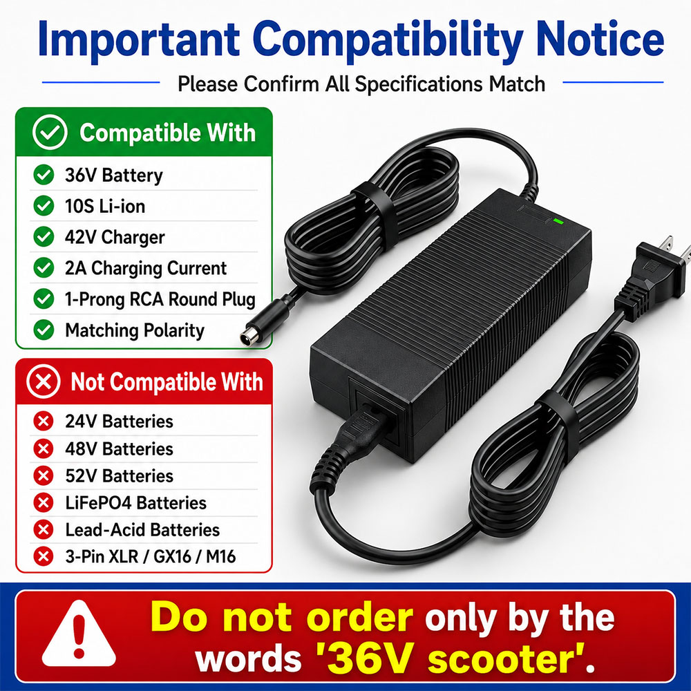 42V 2A Power Adapter for Lime  - Electric Scooter Charger ulasan dan harga