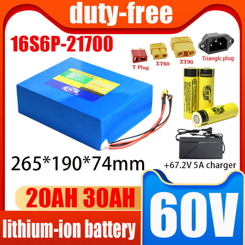 100% New 60V 21700  lithium-io - 60V 30Ah 21700 Battery Pack ulasan dan harga